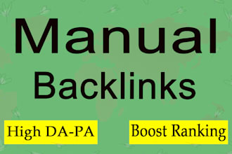 build high quality dofollow manual link building for website