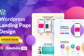 design wordpress landing page or elementor landing page wordpress website design