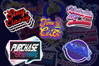 design a sticker for logo label badge