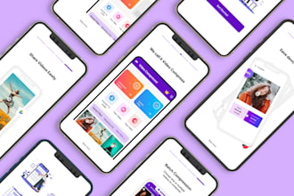 make onboarding screen and splash screen for mobile app