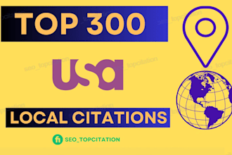 create high quality 100 USA local citations and directory