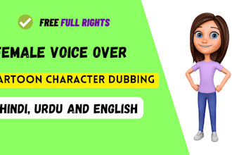 record female voice over and dub cartoon in hindi urdu