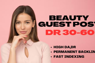 do beauty jewelry skincare  fashion high da DR guest post backlink