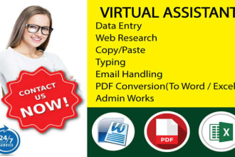 do administrative virtual assistant for all admin support tasks