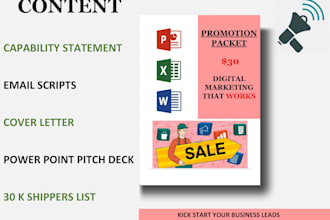 provide freight broker promotion packet