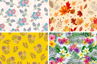 Hot Review!  create textile seamless floral pattern design for fabrics