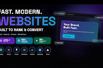 build a fast modern website in react, nextjs, framer or wordpress