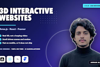 build a 3d interactive website with three js and react