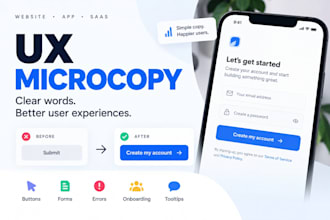 write UX microcopy for your website, app or saas