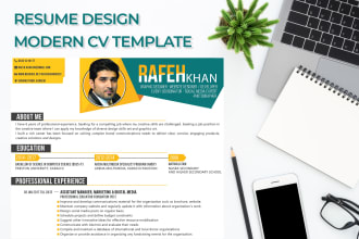 design professional resume design or modern cv template