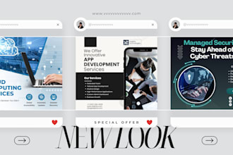 make custom social media calendar, posts, banner and ads