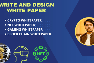 write and design professional crypto whitepaper, ico, nft and gaming white paper