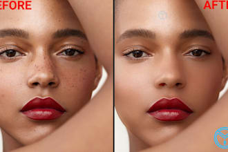 do high end skin retouching and lifestyle