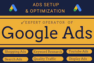 set up and operate any type of google ads campaign