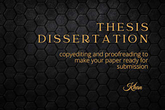 edit your dissertation or thesis