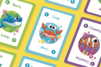 design printable educational, montessori kids flashcards or card games