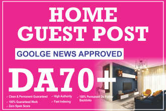 do home improvement guest post on high da sites