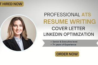 professionally write your resume, cover letter, linkedin, cv