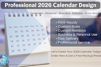 design a professional 2026 calendar