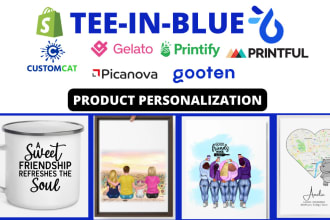 personalize print on demand products in teeinblue