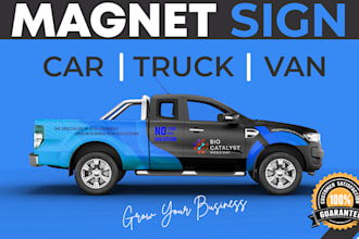 design car, van, truck, or door magnet sign