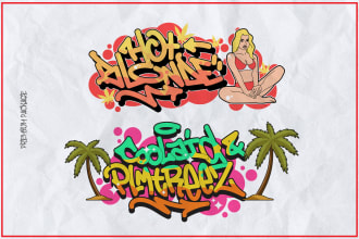 create an legible badass logo design with graffiti style