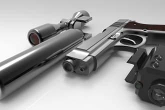 make gun or rifle in 3d model