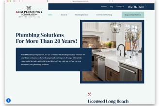 design cleaner, plumber, electrician, handyman, wordpress website