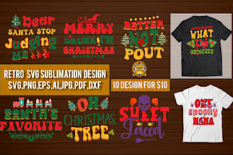 create retro,svg,sublimation unique design bundle