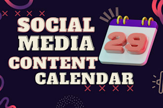 write content calendar for your fb and insta