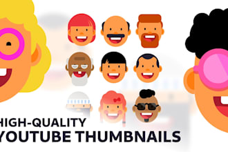 design outstanding youtube thumbnails for you