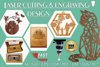 turn your images, drawing for laser cutting and engraving
