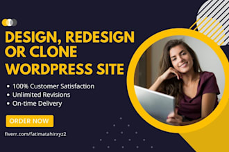 design, redesign or clone wordpress website with elementor