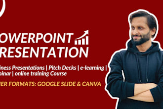 design modern powerpoint presentation and investor pitch deck for your business