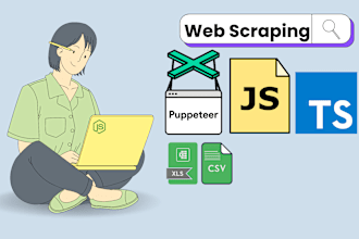 do web automation and scraping using node js and puppeteer