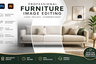 edit furniture product photos for your ecommerce store