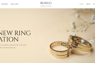 make responsive website for fashion jewelry boutique