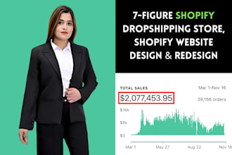 design, redesign shopify store, shopify dropshipping store, shopify website