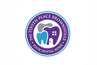 create unique modern dental logo design