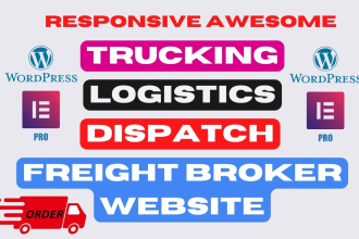 design transport logistics trucking website with wordpress