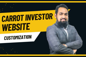 build and customize investor carrot website