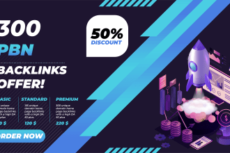 300 unique contextual backlinks with a high da DR 50 plus