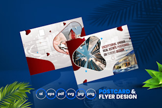 do awesome business postcard or eddm and flyer design