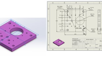 do 3d models and 2d drawings using solidworks, and autocad