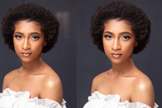 do high end beauty skin and portrait image retouching