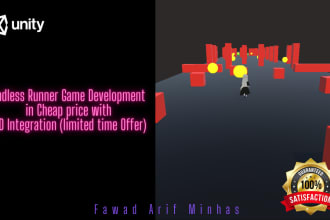 make 2d 3d endless runner game with monetization integration