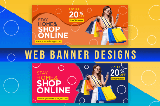design stunning website banner, header, social media cover