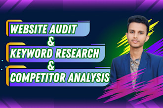 do website audit and competitor analysis for wix, wordpress and shopify website