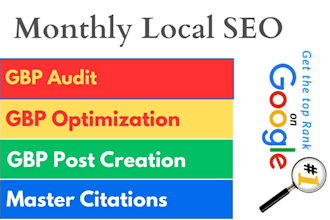 do monthly local SEO services for gbp and website ranking