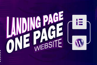 make your one page website or wordpress landing page design